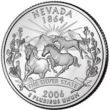 2006-P 50 State Quarter, Nevada. UNC From Mint Roll. KM# 382