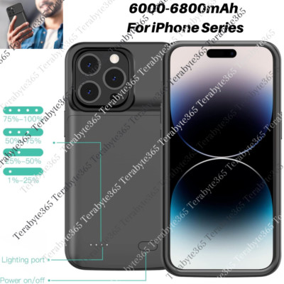 Battery Charger Case Power Bank Charging Cover For iPhone 14/13/12/11/XS/X/8/7/6