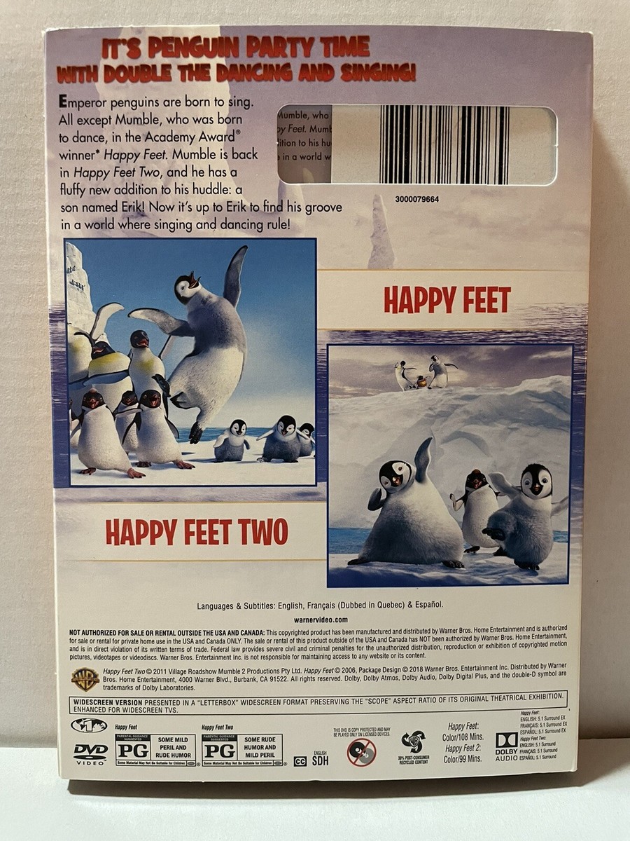 Happy Feet 1 & 2 Collection (DVD) SEALED With Slipcover NEW