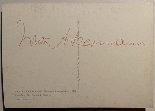 Max Ackermann Signiert Kunst Katalog Buch signed Unterschrift Signatur Autogramm - Bild 2 von 4