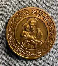 1969 Patrocinio San Giuseppe medaglia bronzo Borgo San Dalmazzo Ø 40 mm Cuneo