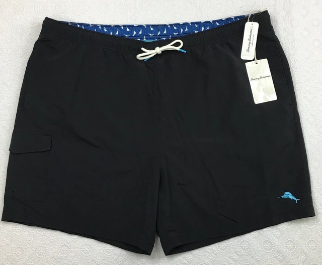 Men's Tommy Bahama Swim Trunks 2XLB Black 2X New 85 Beach Wear NWT