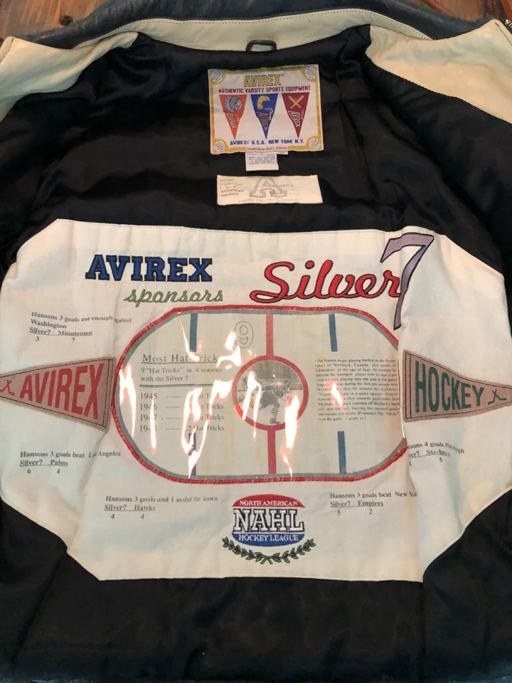 Jaqueta bombardeiro de couro de propriedade de celebridades Avirex - Imagem 2 de 4