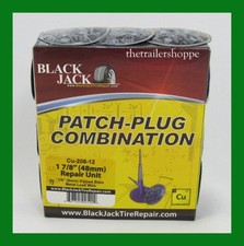 Blackjack Tire Repair Plug Patch Combination 1 78 Round 14 Stem 12 Pc