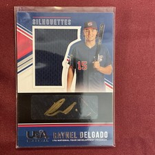 2018 Panini USA Stars & Stripes RAYNEL DELGADO #99 Gold Ink Patch Auto /49