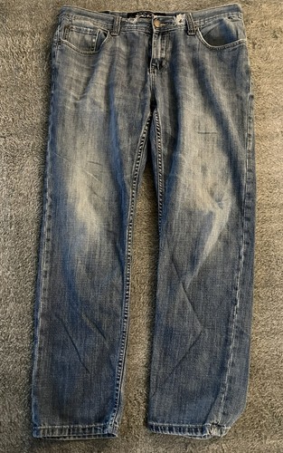Jeans Seven7 Homme Skinny Délavé Bleu - Taille 34/30 - Coupe Très Ajustée - 5 Poches - Occasion Très Bon état