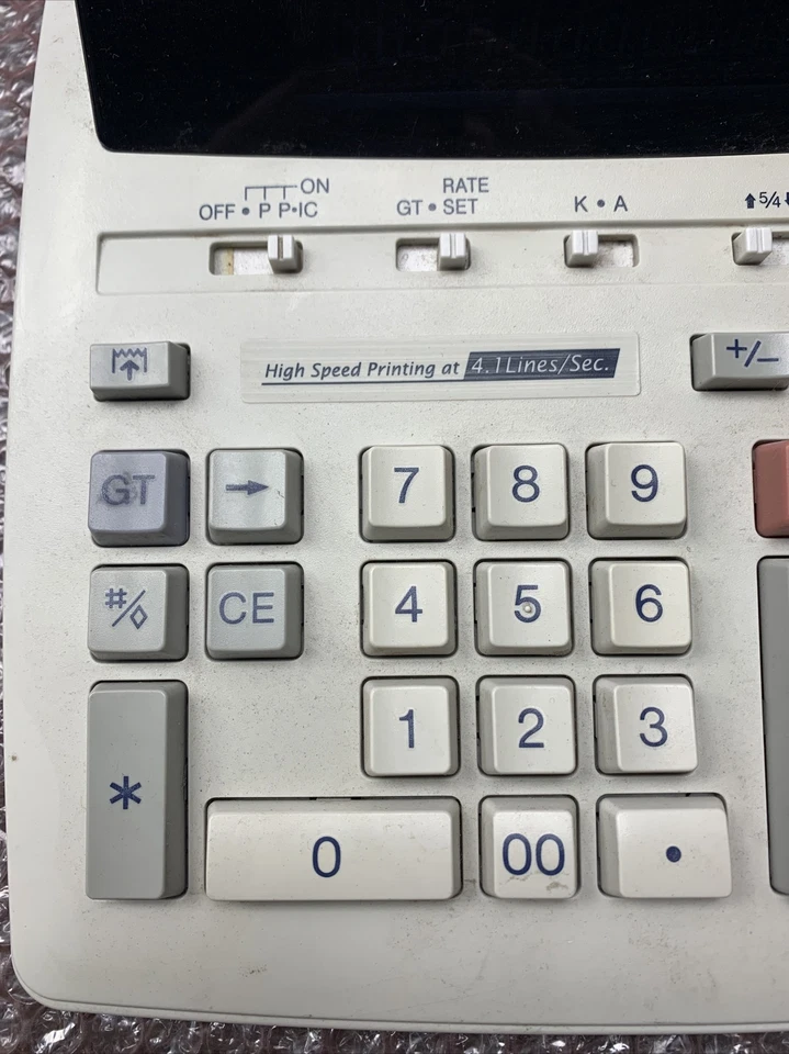 SHARP EL-2630P Electronic Calculator 12 Digit 2 Color Ribbon Printer Working - Image 3 of 4
