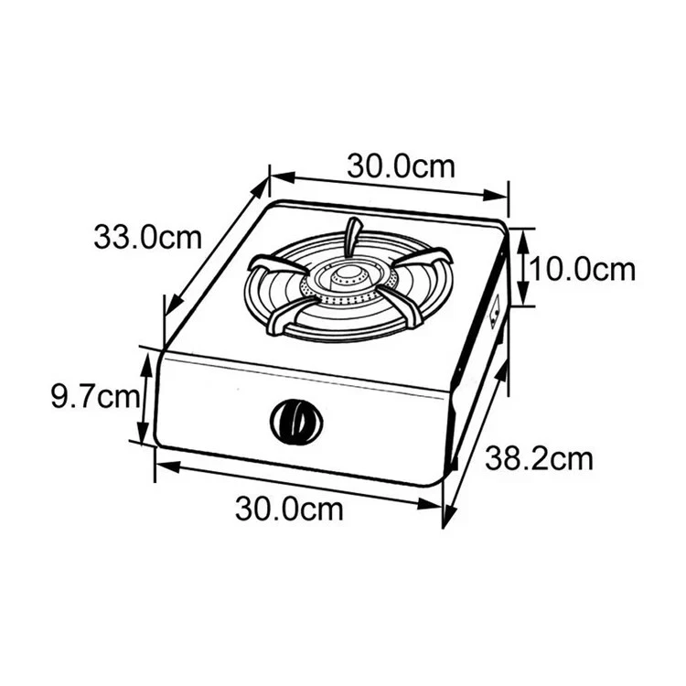 美的燃气炉 17Mj/H Portable Gas Stove Wok Burner LPG Cooker BigFire Oz legally product - image 4 of 4