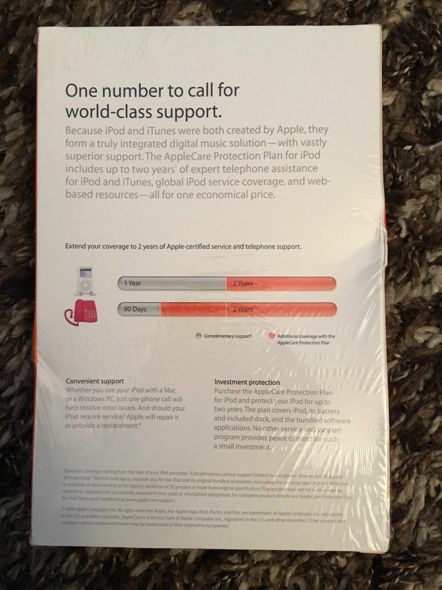 Apple Applecare Protection Plan For iPOD Nano & iPOD Shuffle