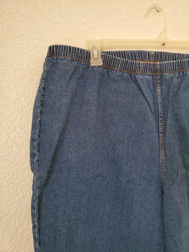 OSO Casuals Women's Blue Denim High Rise Elastic Waist Mom Jeans Pants Size 3X - Picture 3 of 5