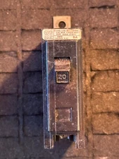 Westinghouse Type BA 20A Circuit Breaker 1 Pole SWD 120/240V LP-8808