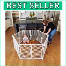 6-Panel Baby Playpen with UV-Resistant Material - Safe Indoor/Outdoor Enclosure