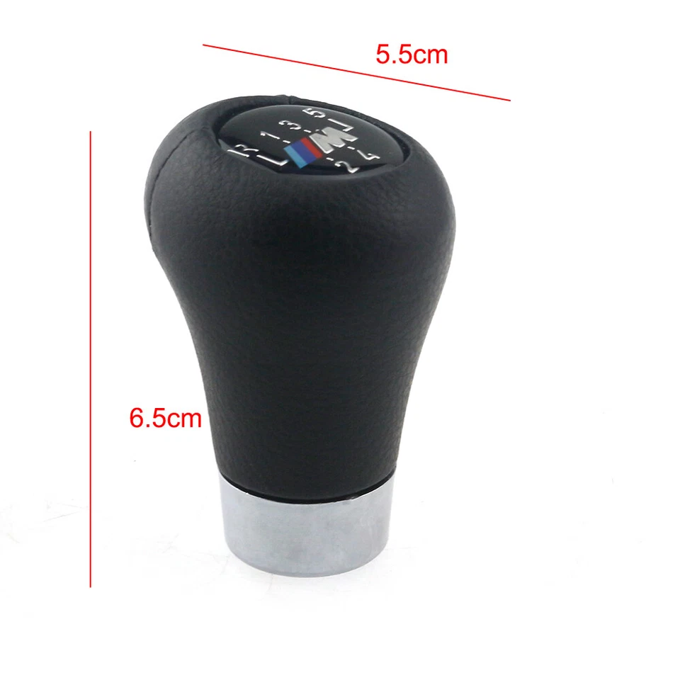 Leder Rund Manuell Schaltknauf 25117896031 für BMW E46Schalthebel M Stil 5 Gang - Bild 2 von 4