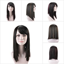 Womens Long Straight Hair Wig Anime Cosplay Party Full Wigs Costume Fancy Dress