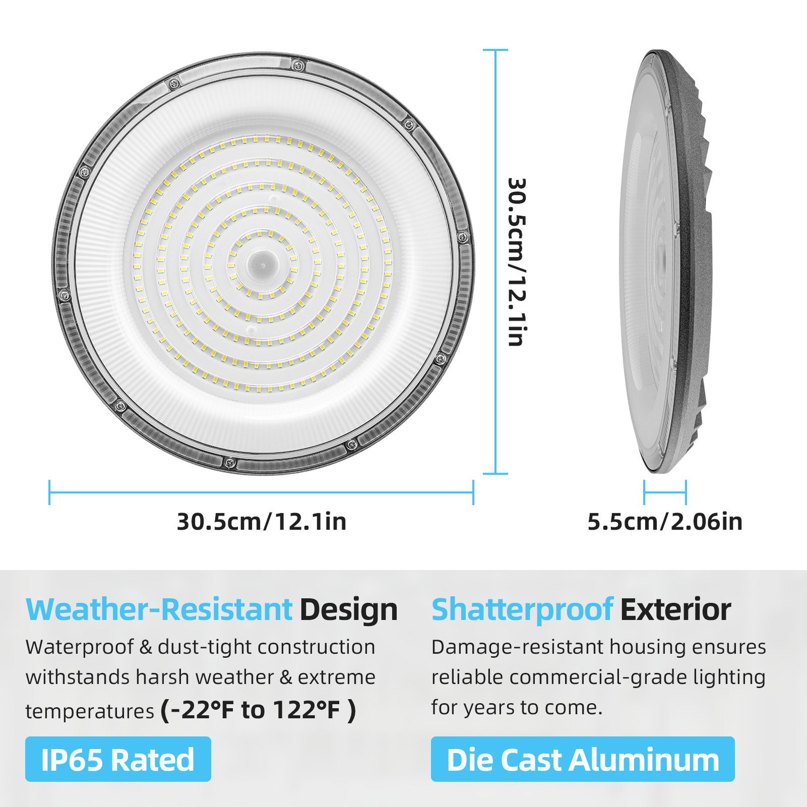 40PACK 300W UFO Led High Bay Light Industrial Factory Warehouse Commercial Light