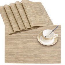 Time to Sparkle 6pcs PVC Placemats Rectangle Kitchen Dining Place Mats Non Slip
