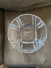 Clear Cut Glass Basket weave Bowl 11x11x6 inches — photo 3