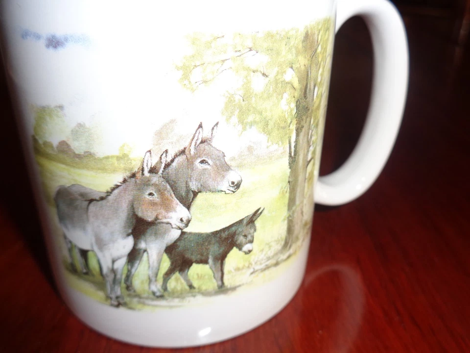 Norfolk China Ceramic Mug DONKEYS UNDER TREE - Image 2 of 4