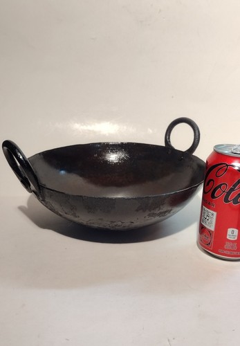 Antique 10" Iron Kadai Wok