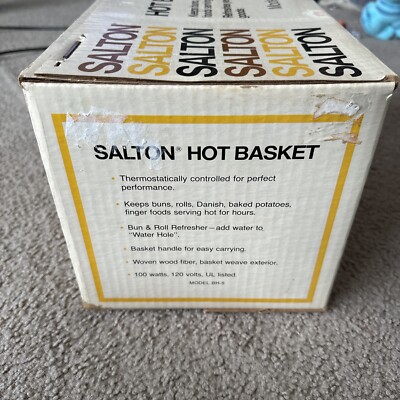Vintage Salton Hot Basket sealed NOS Brand New BH-5 BH5 Food