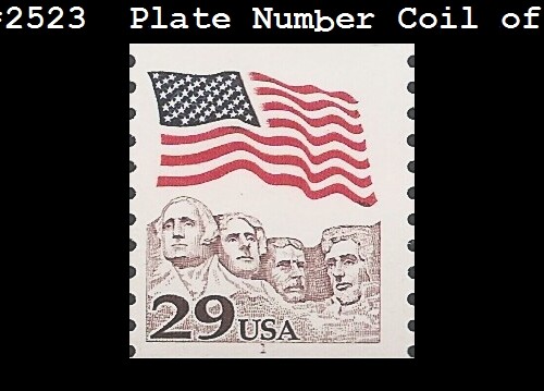 USA5 #2523 MNH PNC1 Pl #1 Flag over Mount Rushmore 1991 - engraved