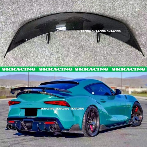 CARBON FIBER GT REAR TRUNK SPOILER WING KITS FOR 2020-2024 TOYOTA SUPRA A90 A91 - Picture 2 of 11