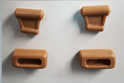 Genuine Mercedes-Benz R107 Palomino Sun Visor Set – 380SL 420SL 500SL 1971-1989, Vinyl W/ Mirror