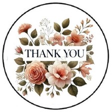 THANK YOU FLORAL ENVELOPE SEALS LABELS STICKERS PARTY FAVORS