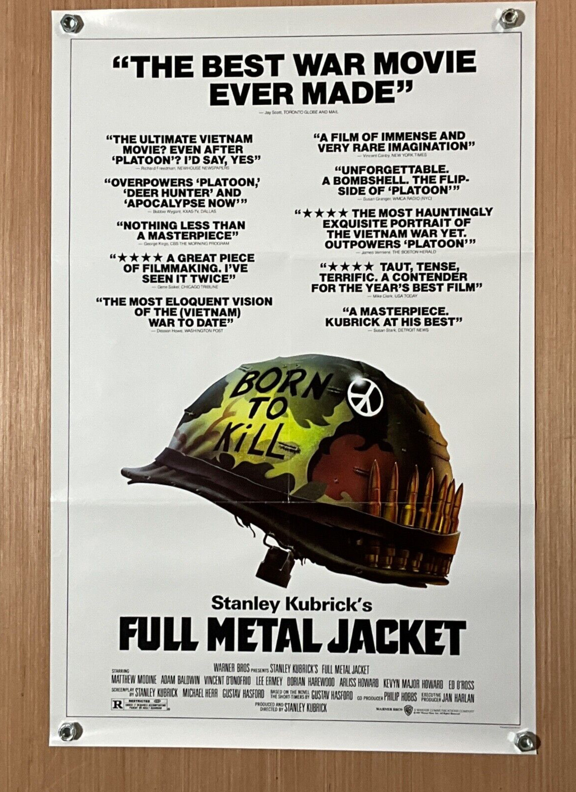 Full Metal Jacket Original 1 Sheet Movie Poster Review Style