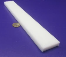 HDPE White Bar 1/2" Thick x 1.75" Wide x 12" Long, 4 Units, 4 Ft Total