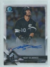 NICKY DELMONICO 2018 BOWMAN CHROME ON CARD AUTO ROOKIE RC