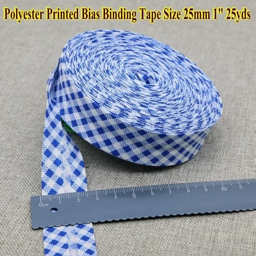 Polyester Printed Bias Binding Tape DIY Sewing Edge Striped Leopard 1" 25yds - Picture 2 of 29