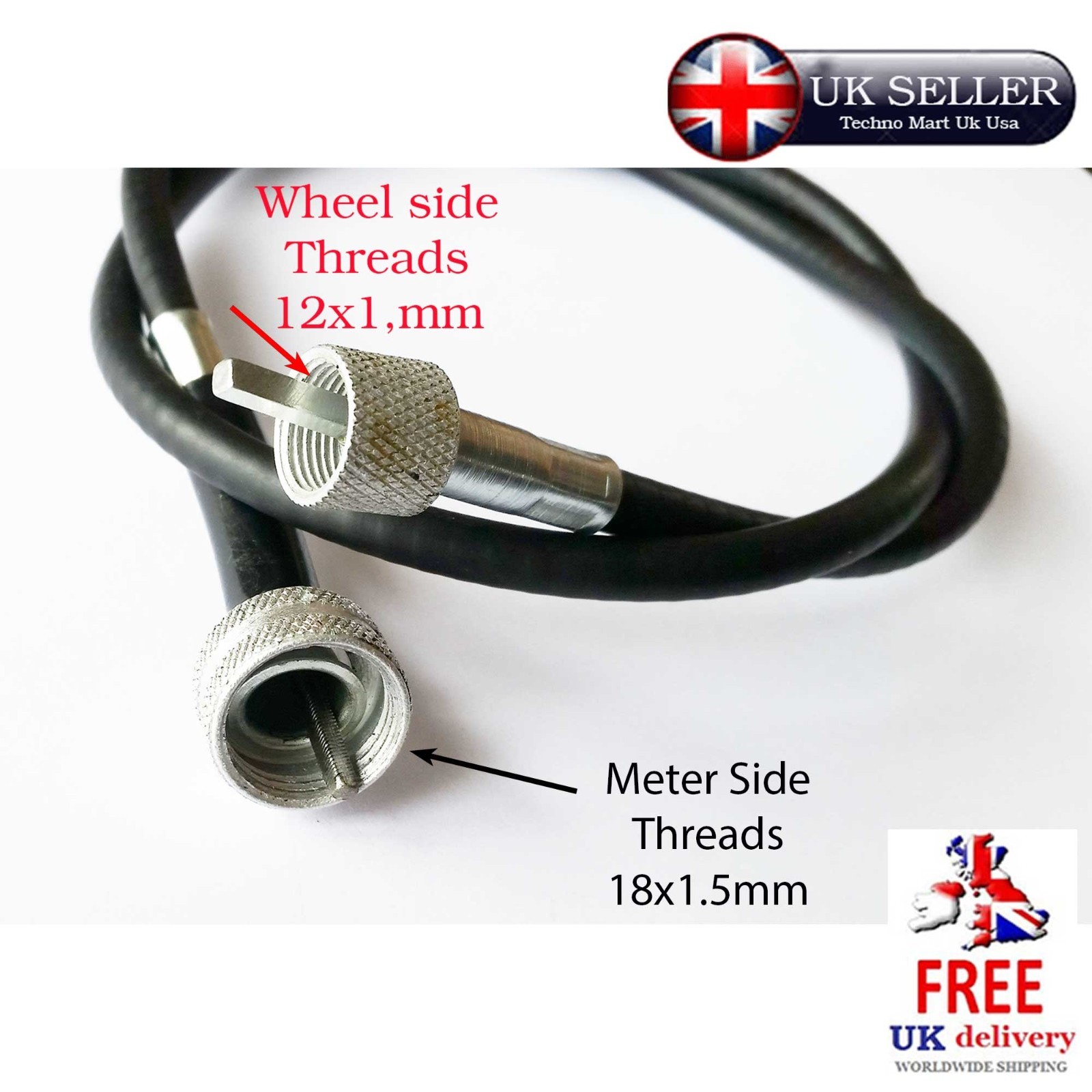 SMITHS SPEEDOMETER CABLE FOR INDIAN SPEEDO 34 INCH ROYAL ENFIELD BSA