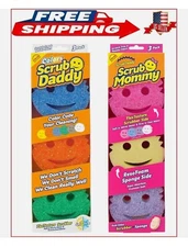 Scrub Daddy Scrub Mommy and Daddy Non-Scratch Cleaning Sponges - 3 pack each 
