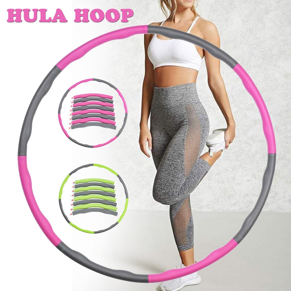 8 Teile Hula Hoop Fitness Reifen Schaumstoff Bauchtrainer Fitnesstraining