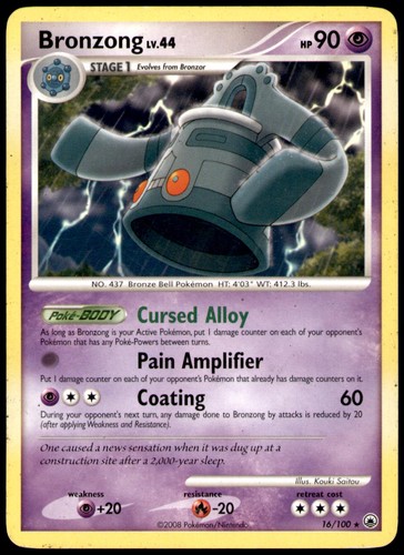 Bronzong 16/100 Rare Majestic Dawn Pokemon Heavily Played