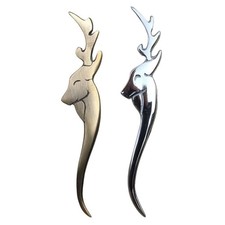 Head Swirl AAR Stag Kilt Pin Antique Chrome Finish 4.5" Kilt Accessory Highland