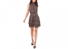 JBS Dresses Women's Short Fit & Flare Dress Smocked Solid Sleeveless  A2874