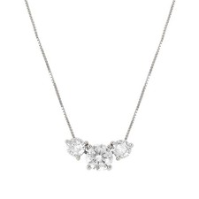 Nomination Silver and White Color Wave Cubic Zirconia Necklace