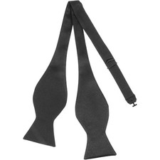 Self Tie Black Bow Tie for Men Formal Tuxedo Wedding Solid Color Adjustable