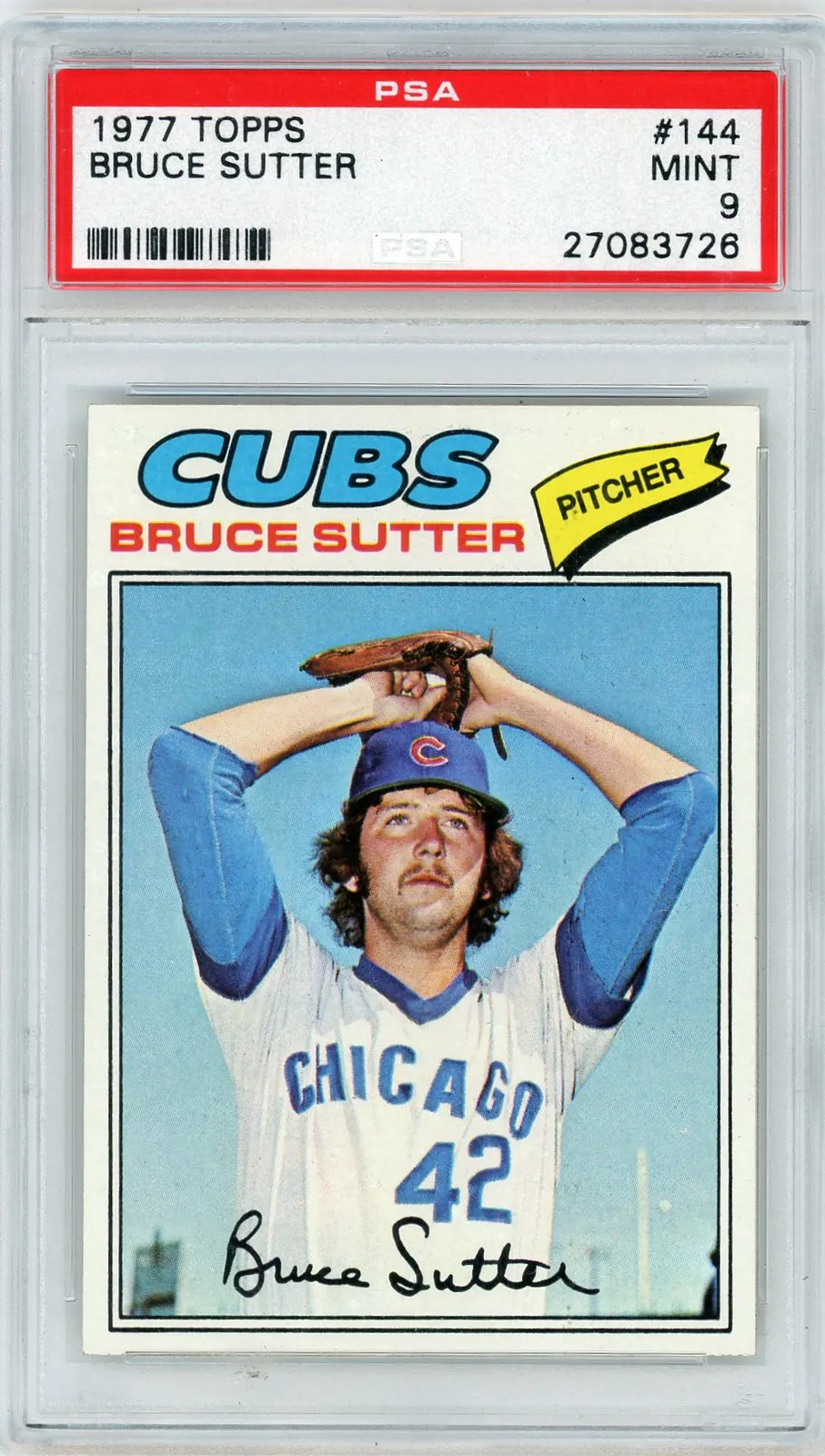1977 Topps Bruce Sutter #144 PSA 9