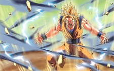 Anime dragon ball z mythology super saiyan games Gaming Mat Desk 60352