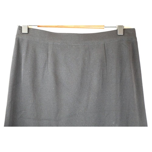 Misook Women's Small Black Solid Acrylic Pencil Knee Pull On Skirt Classic - Picture 7 of 10