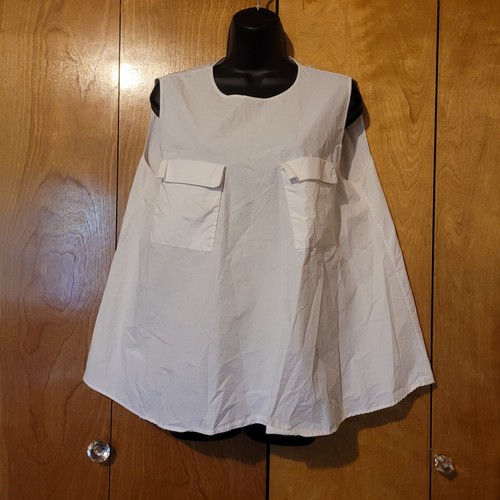 Camicia blusa COS bianca con tasca frontale taglia 40 US 10 - Foto 3 di 13