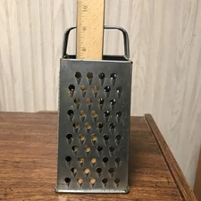 Vintage Metal/Steel Box Type Cheese Grater/Vegetable Shredder 4 Sides