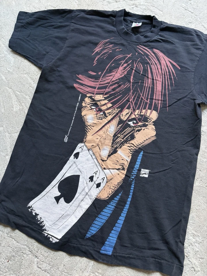 Винтажная футболка 1994 Marvel Gambit X-Men большая сделано в США комиксы изображения РЕДКАЯ - Изображение 2 из 4