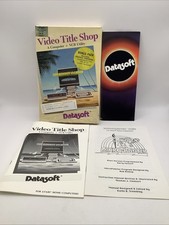 1986-87 DataSoft Video Title Shop Commodore 64/128 VCR Utility Manual Reference