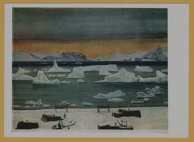 #ad November in Northern Greenland Landscape ART ROCKWELL KENT Soviet postcard old $8.99