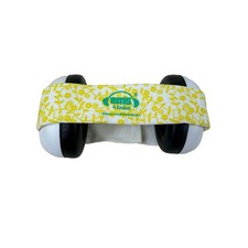 Em's 4 Bubs Yellow White Headband Adjustable Noise Reducing Protective Ear Muff