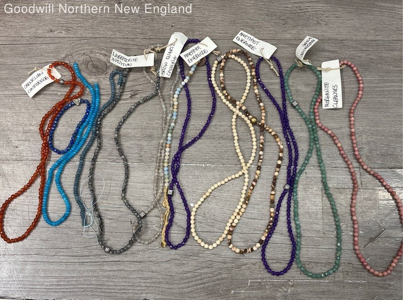 Jewelry Making Craft Lot Assorted Semi-Precious Stone Bead Strands Multicolor